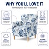 HonorHut Blue Armchair Slipcover with Lotus Prints