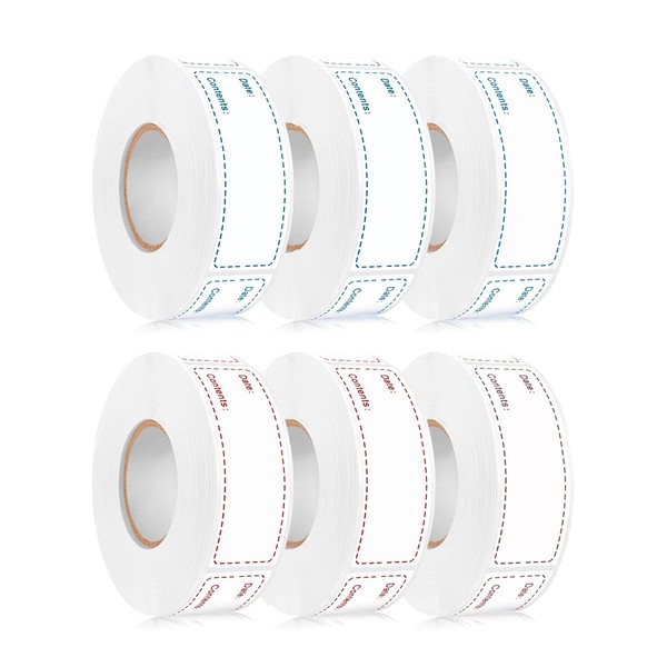 750 Pcs Removable Freezer Labels, 1 x 3 Inch Food