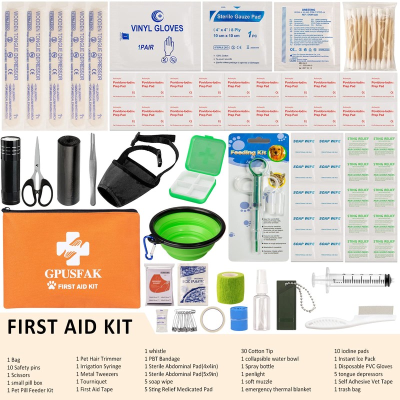 GPUSFAK Dog First Aid Kit - Pet First Aid Kit