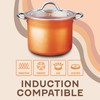 CONCORD 7 QT Copper Non Stick Stock Pot Casserole Coppe-Ramic