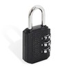 EM Black Combination Padlock (Small 2502) Dial Lock Security 2ea