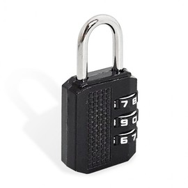 EM Black Combination Padlock (Small 2502) Dial Lock Security 2ea