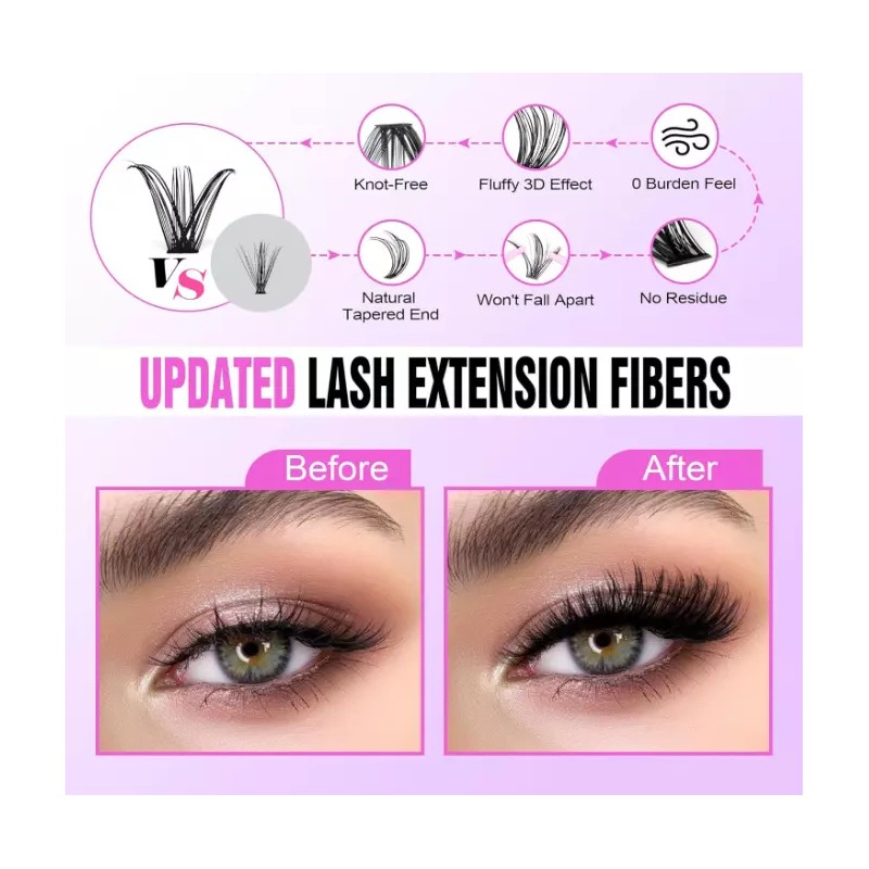 Generic Pawotence Lash Extension Kit DIY 280pcs Lash Clusters Eyelash
