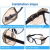 2 Pairs Safety Glasses Side Shields, Flexible Anti-Slip On Side