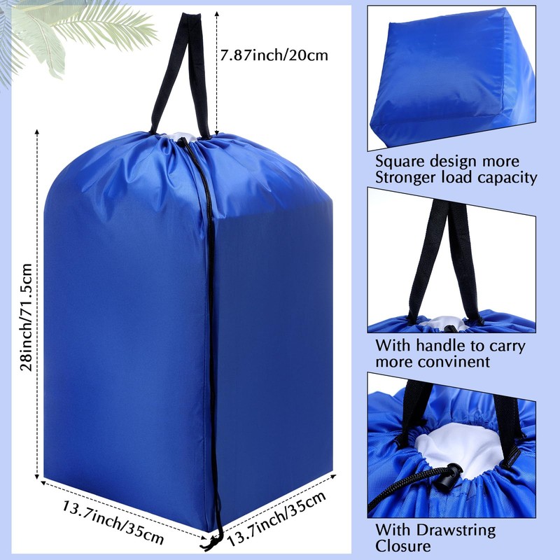 SilTriangle 5 Pcs Travel Laundry Bag with Handles and Drawstring