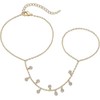 Yellow Gold Plated Hand Chains Bracelet for Women | Dainty
