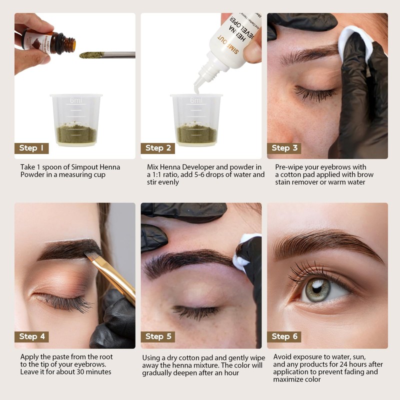 (Upgrade) Simpout Henna Hair Kit - 6 grams, Spot Color