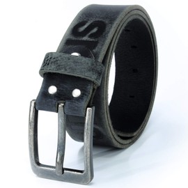 Volmer leather belt 100 % buffalo leather jeans belt for men and women, width 38 mm, in black brown tan, can be shortened #jeans 38 mm - Black