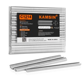 KAMSIN C1214 Galvanized Hog Ring Staples,11/32"(8.8mm) Inner Crown, 1,800 PCS/Pack, 7/16”(11.4mm) Outside Crown, C Ring Staples for Pneumatic Hog Ring Gun Air C Ring Gun