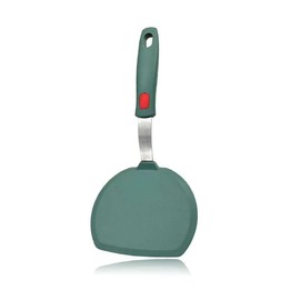 Tenta Kitchen Silicone Turner Spatula Non-Stick Cookware Safe Wide Pancake Spatula for Cooking and Baking- 600°F Heat Resistant Rubber Egg Spatula Green