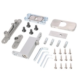 Self Closing Door Pivot Hinge Heavy Duty Hidden Hinges for Commercial/Home, 360 Degree Shaft Stainless Steel Pivot Hinges for Wood Secret Door, 2 Way Adjustable Hinge with Pins and Screws