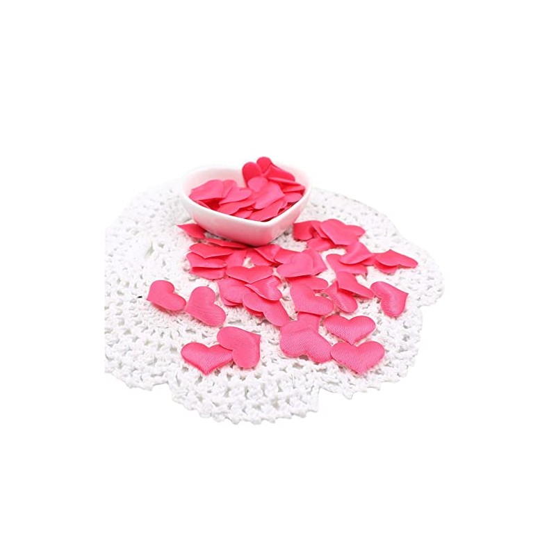 Satin Hearts for Wedding Table Decorations-valentine Day-500 Pcs (Red)