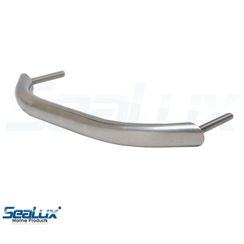 SeaLux Marine 12" Stud Mount Handrail, 7/8" Oval SS Tubing