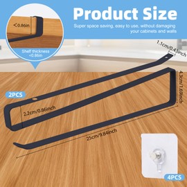 Mecyfaty Tumbler Lid Organizer, 2 Pack for Yeti Lid Organizer, Space Saving Water Bottle Lid Holders, Tumbler Lid Holder Up to 12 Lids, Cup Lid Organizers for Kitchen Under Cabinet Storage