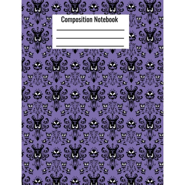 Haunted Mansion Composition Notebook | Wide Ruled | 120 Pages