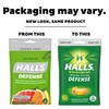 HALLS Defense Assorted Citrus Sugar Free Vitamin C Drops, Dietary