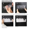 Toothbrush Cleaning Holder, Self Adhesive Toothbrush Holder with 3 Cups,