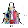 Xuwenz Rainbow Face Apron for Women Men, Adjustable Apron Cooking