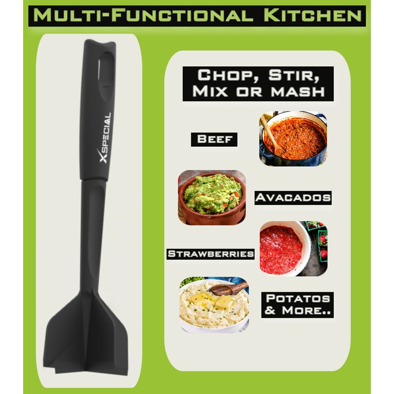 XSpecial Meat Chopper for Ground Beef - Hamburger Smasher &