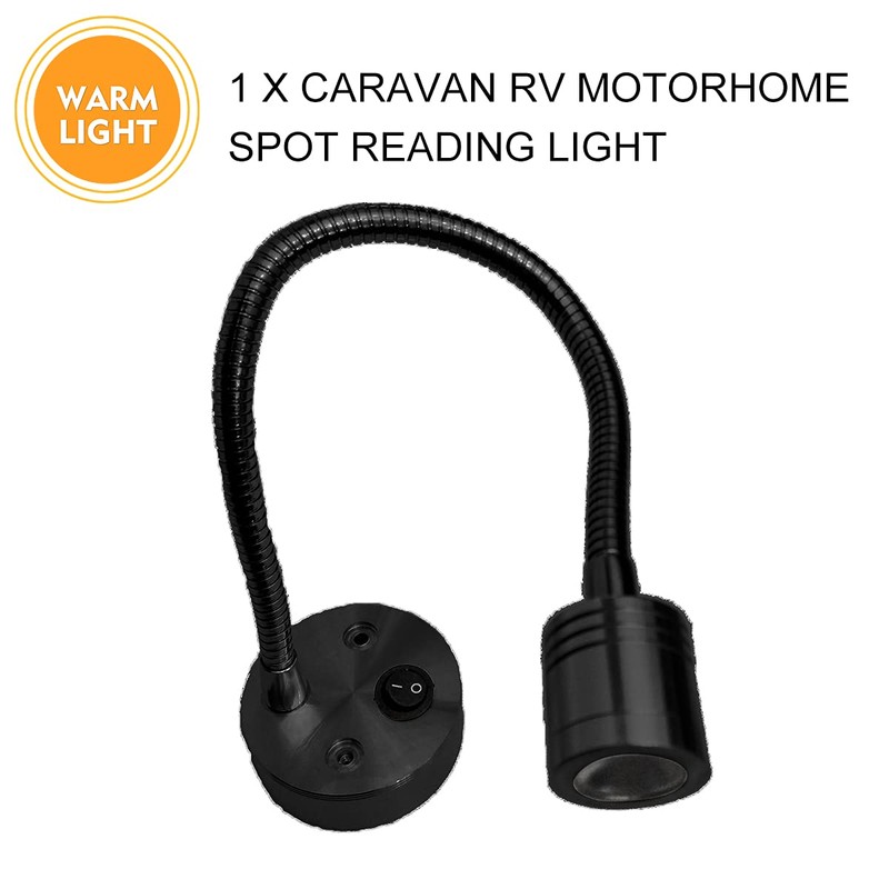Riloer 12V LED Gooseneck Reading Light Reading Light for Motorhome