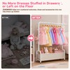 Kids Clothing Rack with Storage Basket Sturdy U-Shaped Dress Up