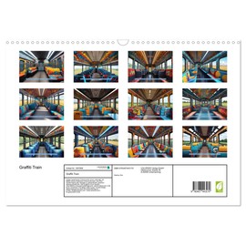 Graffiti Train (Wandkalender 2026 DIN A3 quer), CALVENDO Monatskalender: Faszinierende Graffiti-Kunst in Zugabteilen - ein Jahr voller urbaner Reiselust. (CALVENDO Orte)