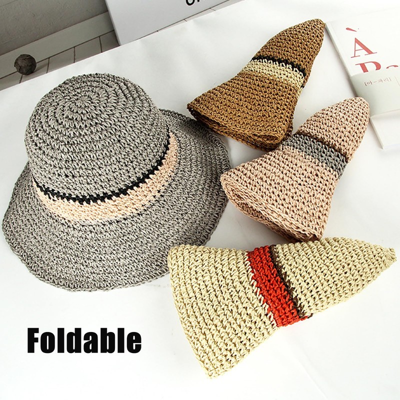 KXF Women's Sun Hat Foldable Packable Up Brim Bucket Cap