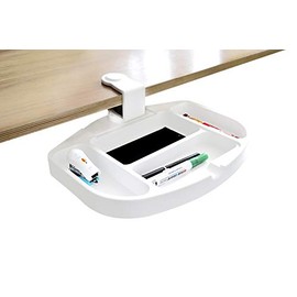 ApexDesk Clamp-On Under Desk 360-Degree Swivel Drawer - Perfect Office Storage Accessory For Your Existing Standing Desk (Clamp-On Desk Drawer - White)