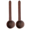 2Pcs Walnut Coffee Bean Measuring Spoon Food Grade Salt Spoon