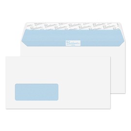 Blake Premium Office DL 110 x 220 mm 120 gsm Peel & Seal Window Wallet (32214W) Ultra White Wove - Pack of 50