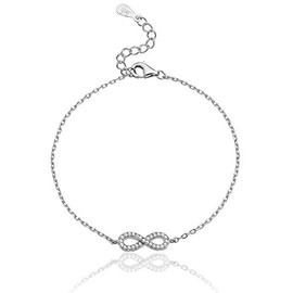 Karisma ladies Silver 925 eternity Bracelet Infinity Small Zirconia Silber rhodiniert