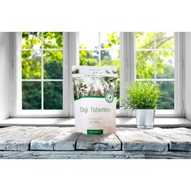 VivaNutria Goji Presslinge 1000 Stück I 500g | Rohkostqualität I 100% reine Tabletten | Laktosefrei und Glutenfrei I aus kontrolliertem Anbau und laborgeprüft I vegan