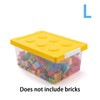 Building Blocks Storage Box for Kids - Transparent Stackable Organizer