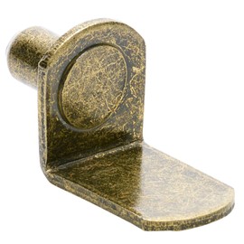 Desunia 1/4" Bracket Style Cabinet Shelf Support Pegs | Antique Brass | 50 Pack