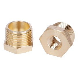 YANRUHFL 2PCS 3/4 NPT Male To1/4 NPT Female Reducing Bushing Brass Pipe Fitting Reducer Adapter (3/4 NPT Male x 1/4 NPT Female)