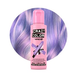 Crazy Color Pastel Lavender Semi-Permanent Hair Dye. Highly Pigmented Pastel Purple Conditioning & Oil Nourishing Vegan Formula | No Bleach or Ammonia | 100ml