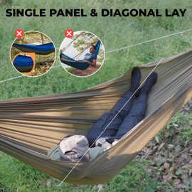 Onewind 11ft Ultralight Camping Hammock, Portable Hammock, 40D 1.7oz Nylon Ripstop with 2 * 12Ft Tree Straps for Camping Hiking Backpacking, 11' x 55" Dark Grey