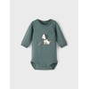 NAME IT Baby Boys Nbmsune LS Box Bodysuit, Balsam Green