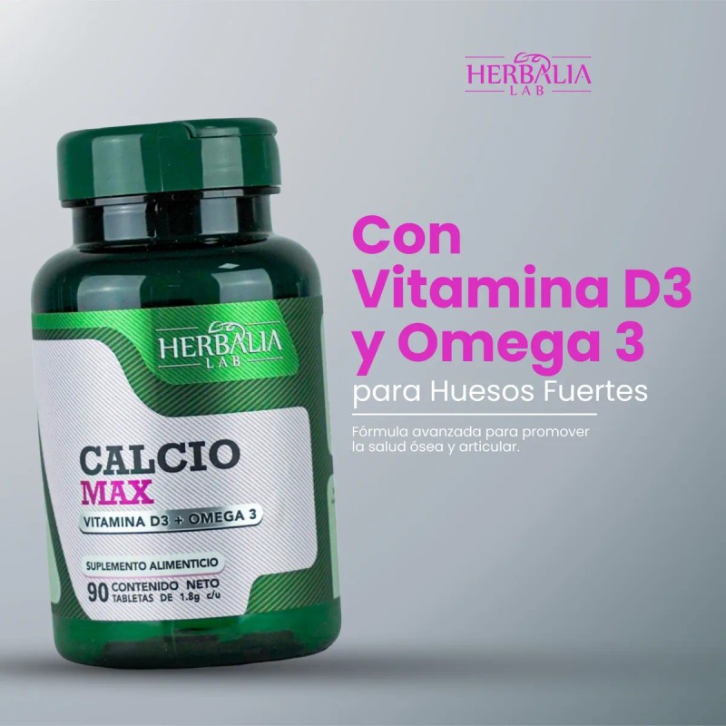 Herbalia Lab Calcio Max 600 Con Vitamina D3 Y Omega