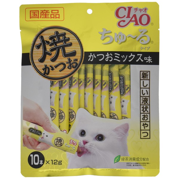 CIAO Grilled Bonito Mix Flavor, 10 Bottles