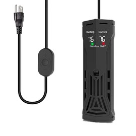 Carefree Fish 200/300/500/800W Aquarium PTC Ceramic Heater Dual Independent Chips Dual Overheat Protection Dual Water Level Sensors for Freshwater and Saltwater No Cooking Fish