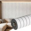 DULEIXUFHEE PVC Slat 3D Wall Panel Peel and Stick, Bright
