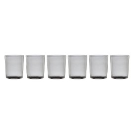 Oneida Stackables Smoke Tall Glasses, Set of 6, 6 Count, Taupe/Grey