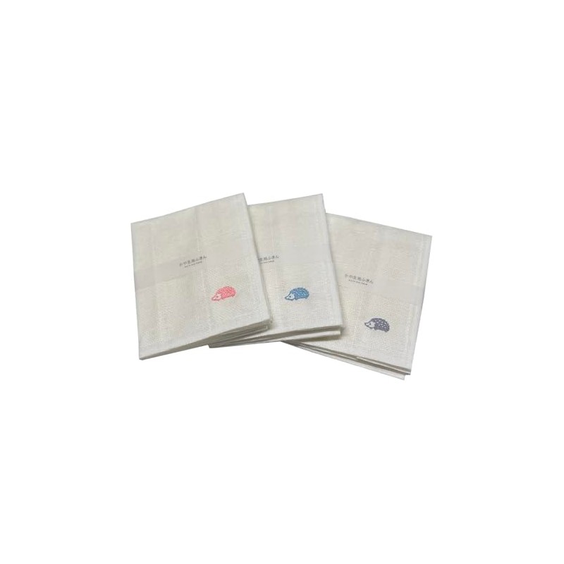 kayahari3c Mosquito Net, Set of 3, Cute, Hedgehog Pattern, Embroidered,
