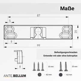 Balcony Door Catch, Invisible Balcony Door Closer, Door Catch Balcony Door System with Locking Spring and Screws in Set Ante Bellum