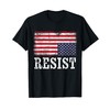 Upside Down American Flag Resist Distress United States USA T-Shirt