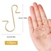 Bauble Hangers for Christmas Tree, Pack of 120 Small S-shaped