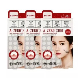 Mediheal [메디힐] 에이제로샷 스킨 드레싱 패치 80회용 X3개 Mediheal Azero Shot Skin Dressing Patch 80ea x 3 [Skin dressing patch 80 sheets x 3 packs]