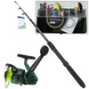 Pike Fishing Kit Telescopic 6ft 8ft Carbon Spinning Rod &