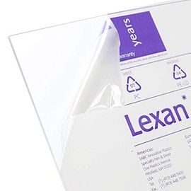 Lexan Sheet - Polycarbonate - .236" - 1/4" Thick, Clear, 24" x 48" Nominal Lot of 2